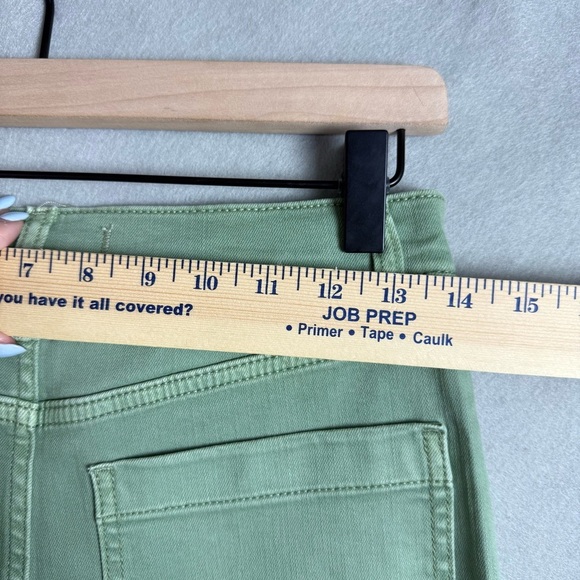 Eunina Women’s Dawn Super High Rise Wide Leg Crop in Green Olive size 27 - Picture 5 of 11